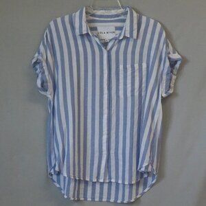 Lola River Blue & White Stripe Blouse